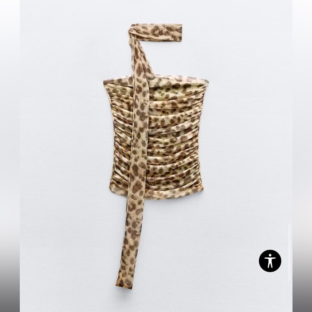 Zara scarf top leopard/cheetah